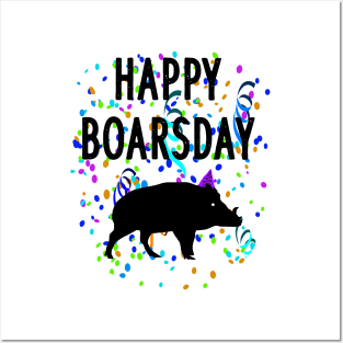 Happy boar day forest grandpa traditional costumes design Posters and Art